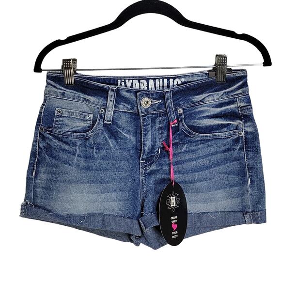 Hydraulic "Lola" Mid-Rise Curvy Short Jean Shorts, Women's 7, NWT - Picture 1 of 10